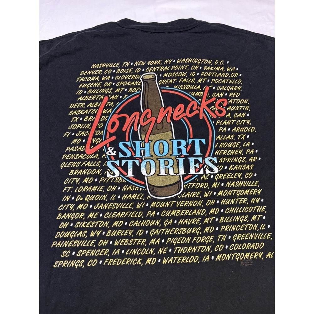 Vintage Mark Chesnutt 1992 Concert T-shirt Longnecks & Short Stories Jerzees XL - Picture 7 of 7